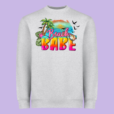 Beach Babe Heavyweight Sweatshirt Designed By Barkaloodesign