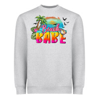 Heather Grey beach babe Heavyweight Sweatshirt - BarkalooDesign