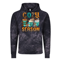 Cloud Black cozy season winter coffee cups Vintage Hoodie - MaliasSmallBusiness