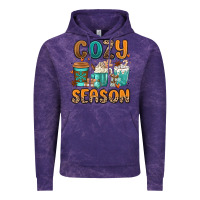 Cloud Purple cozy season winter coffee cups Vintage Hoodie - MaliasSmallBusiness