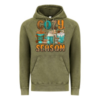 Vintage Olive cozy season winter coffee cups Vintage Hoodie - MaliasSmallBusiness