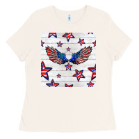 Bone patriotic eagle wing Ladies Tee - BundleAndBundleShop