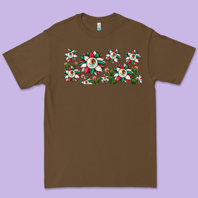 Mexican Flag Sunflower Premium Tee Designed By Jahusdesignshop