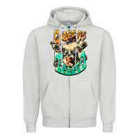 Dove Grey Can't be tamed cow Zipper Hoodie - HowdyJamesFarm