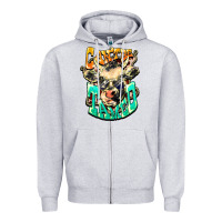 Heather Grey Can't be tamed cow Zipper Hoodie - HowdyJamesFarm