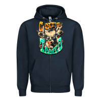 Navy Can't be tamed cow Zipper Hoodie - HowdyJamesFarm