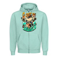 Seafoam Can't be tamed cow Zipper Hoodie - HowdyJamesFarm