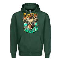 Sports Green Can't be tamed cow Zipper Hoodie - HowdyJamesFarm