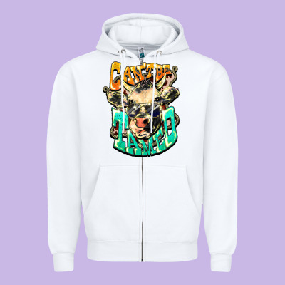 Can't Be Tamed Cow Zipper Hoodie Designed By Howdyjamesfarm