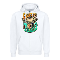 White Can't be tamed cow Zipper Hoodie - HowdyJamesFarm