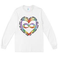 White autism heart Long Sleeve Tee - Artiststas