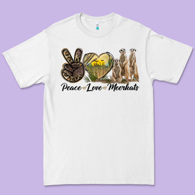 Peace Love Meerkats Premium Tee Designed By Lillyallendesigns