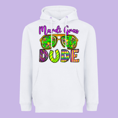 Mardi Gras Dude Olivia Heavyweight Hoodie Designed By Oliviacreatesart