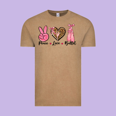 Peace Love Ballet Vintage Tee Designed By Nancycooperartshop