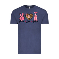 Vintage Denim peace love ballet Vintage Tee - NancyCooperArtShop