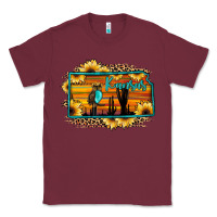 Burgundy kansas owl sunset sunflower map Classic Tee - JahusDesignShop