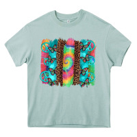 Arona hippie peace sign butterfly leopard and tie dye brushstroke Heavy Core Tee - Artiststas