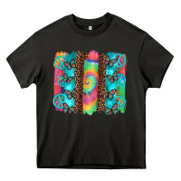 Asphalt hippie peace sign butterfly leopard and tie dye brushstroke Heavy Core Tee - Artiststas