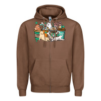 Chestnut Dog coffee cups Zipper Hoodie - HowdyJamesFarm