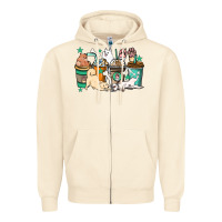 Sandshell Dog coffee cups Zipper Hoodie - HowdyJamesFarm