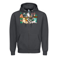 Smoke Dog coffee cups Zipper Hoodie - HowdyJamesFarm