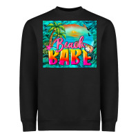 Black beach babe Heavyweight Sweatshirt - BarkalooDesign