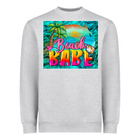 Heather Grey beach babe Heavyweight Sweatshirt - BarkalooDesign
