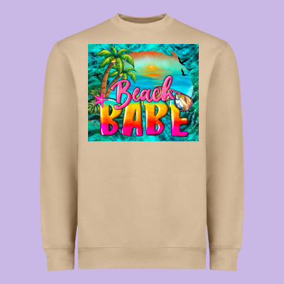 Beach Babe Heavyweight Sweatshirt Designed By Barkaloodesign