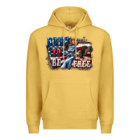 Antique Gold Born to be free Premium Hoodie - CowGirlArtShop