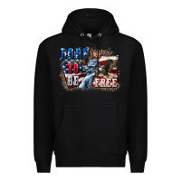 Black Born to be free Premium Hoodie - CowGirlArtShop
