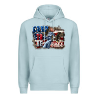 Blue Mist Born to be free Premium Hoodie - CowGirlArtShop