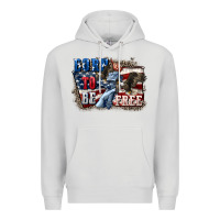 Dove Grey Born to be free Premium Hoodie - CowGirlArtShop