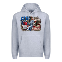 Heather Grey Born to be free Premium Hoodie - CowGirlArtShop