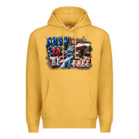 Mustard Born to be free Premium Hoodie - CowGirlArtShop
