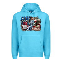 Ocean Blue Born to be free Premium Hoodie - CowGirlArtShop