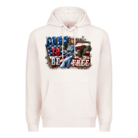 Pale Pink Born to be free Premium Hoodie - CowGirlArtShop