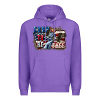 Purple Born to be free Premium Hoodie - CowGirlArtShop