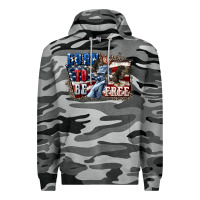 Slate Camo Born to be free Premium Hoodie - CowGirlArtShop