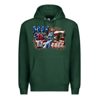 Sports Green Born to be free Premium Hoodie - CowGirlArtShop