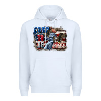 White Born to be free Premium Hoodie - CowGirlArtShop