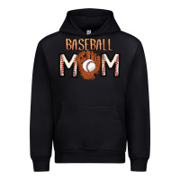 Black Baseball Mom Urban Hoodie - CowhideDigitalArt
