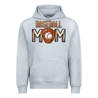 Heather Grey Baseball Mom Urban Hoodie - CowhideDigitalArt