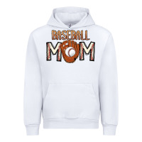 White Baseball Mom Urban Hoodie - CowhideDigitalArt