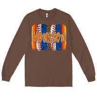 Chestnut houston baseball team spirit brushstrokes Long Sleeve Tee - Artiststas