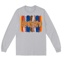 Houston Baseball Team Spirit Brushstrokes Long Sleeve Tee | Teevron
