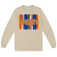 Mushroom houston baseball team spirit brushstrokes Long Sleeve Tee - Artiststas
