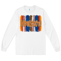 White houston baseball team spirit brushstrokes Long Sleeve Tee - Artiststas