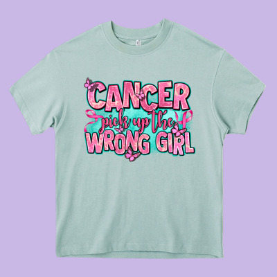Cancer Pick Up The Wrong Girl Heavy Core Tee Designed By Adodesignshop