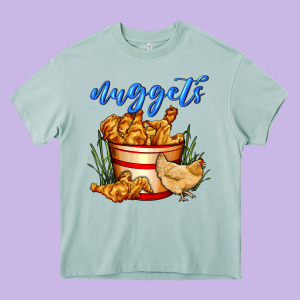 Nuggets Heavy Core Tee Designed By Adodesignshop