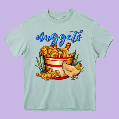 Nuggets Heavy Core Tee Designed By Adodesignshop